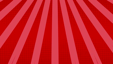 stripes rotating and dots moving against pink background