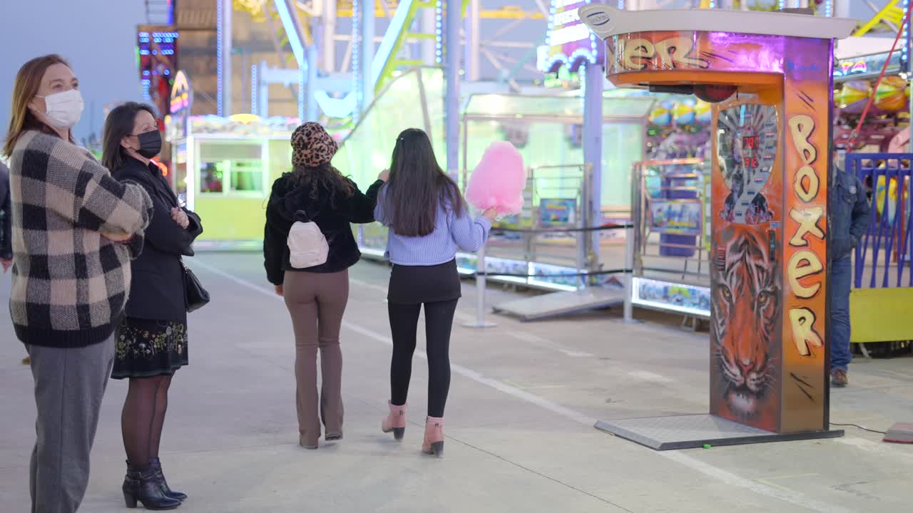 Girls enjoying a night at the fair