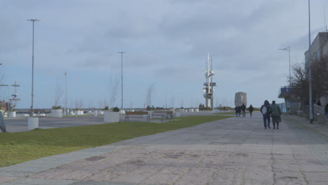 pan left shot across pomeranian quay