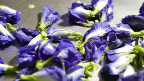 pile of butterfly pea flower, close up