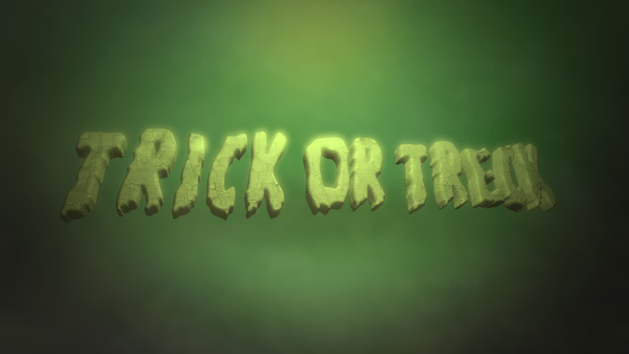 Trick Or Treat on dark green toxic texture