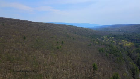 Luftdrohnenvideoaufnahmen-Der-Appalachen-An-Einem-Sonnigen-Frühlingstag