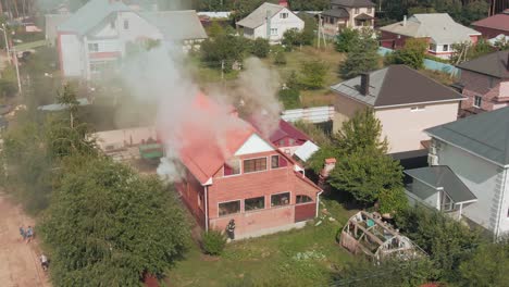 house fire in residential area