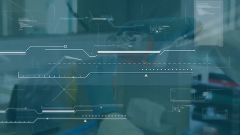 animation of scientific data processing over laboratory