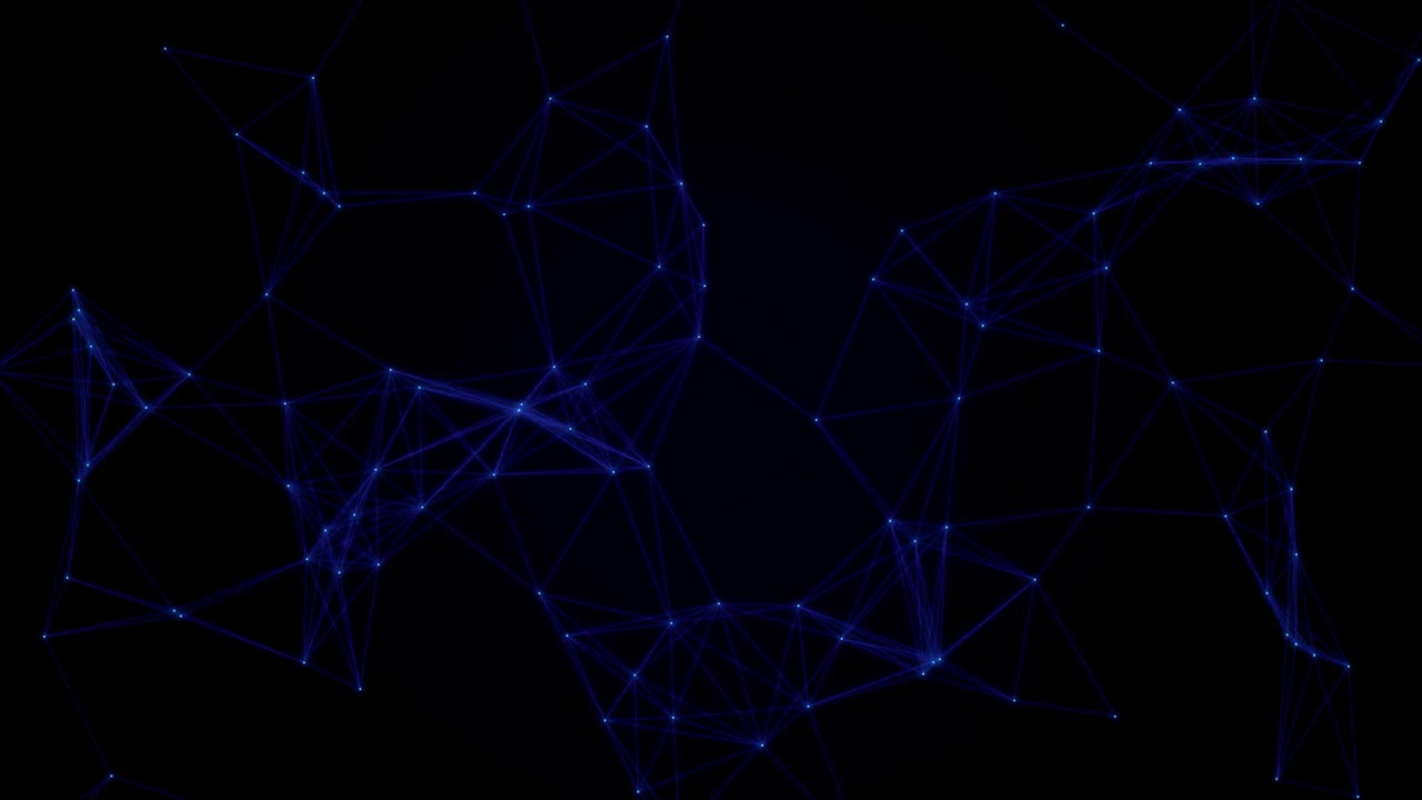 Abstract Digital Network Connection with Glowing Blue Nodes and Lines