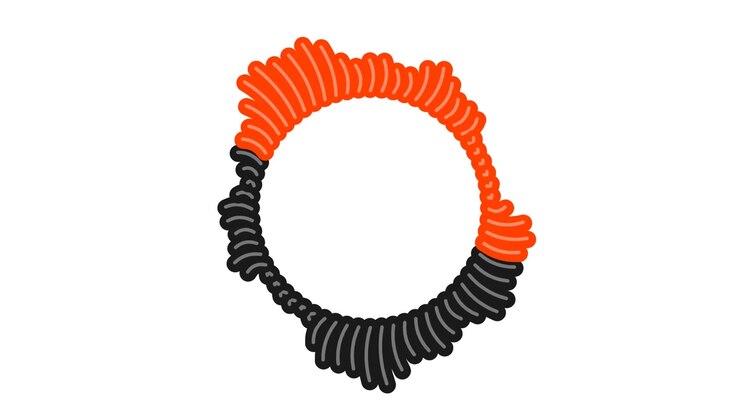 Animated Circular Audio Waveform Visualization