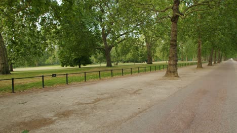 lockdown in london, beautiful deserted st james park, westminster, during the coronavirus pandemic 2020 on a summer morning