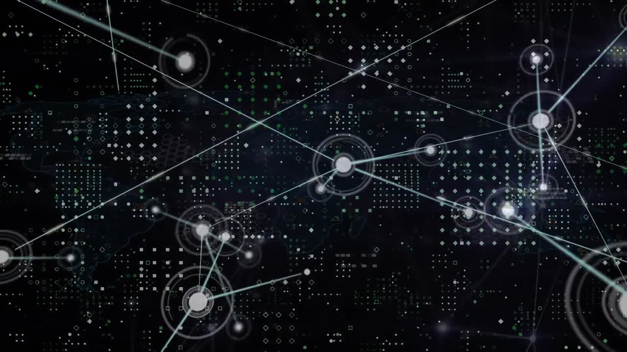 연결 네트워크를 통해 데이터 처리의 애니메이션