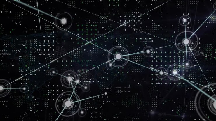 Animation of data processing over network of connections