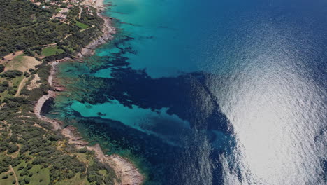 aerial view of body of water in corsica, france