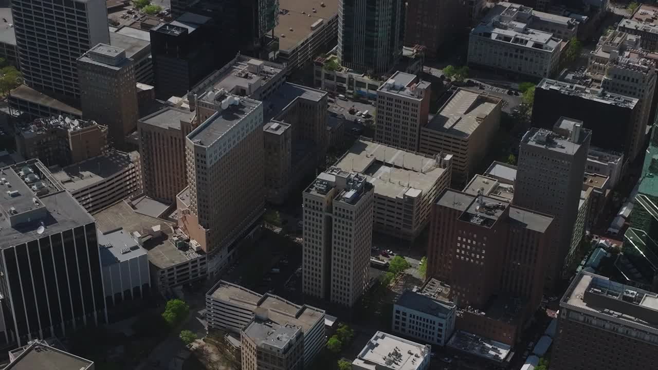 Vue du centre-ville de Dallas, au Texas, vu d’en haut pendant la journée