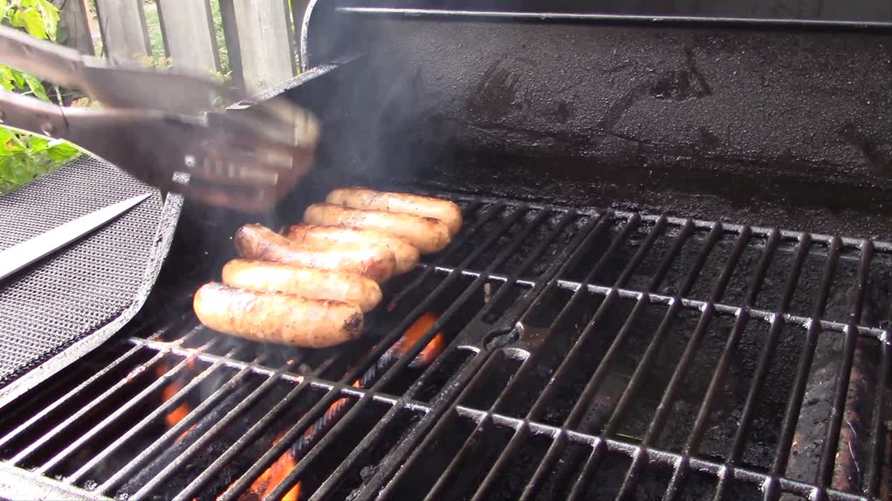 Another beautiful day for a backyard BBQ, today's menu will be Hot Italian Sausage with sauteed onions and peppers.