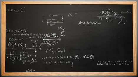matemáticas que aparecen en la pizarra
