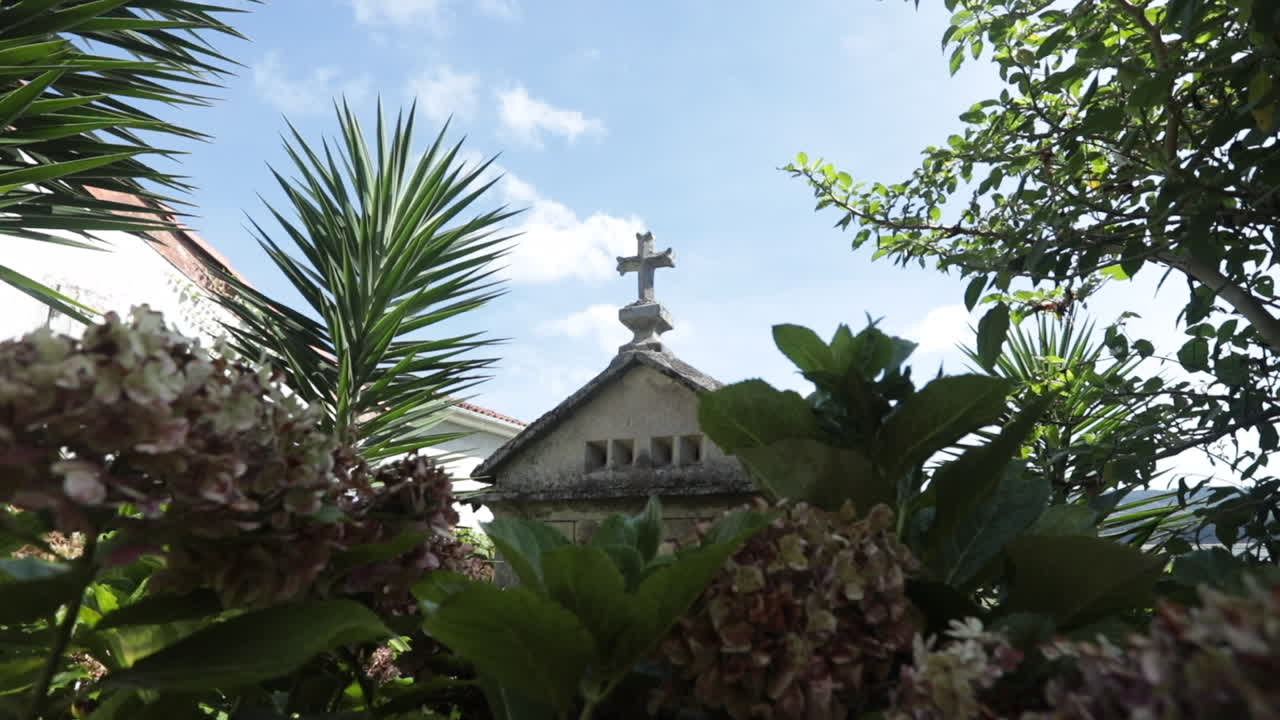Stone Cross in a Garden