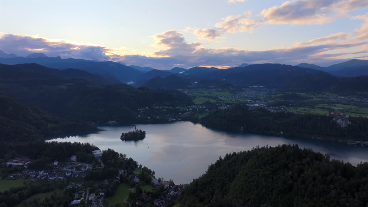Video con drone da Bled, Slovenia