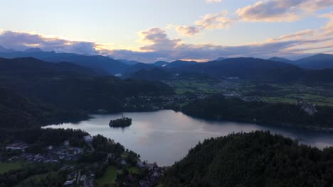 Drohnenvideo-Aus-Bled,-Slowenien