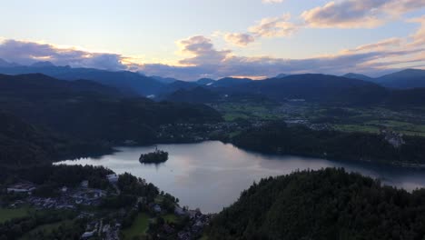 drone video from bled slovenia