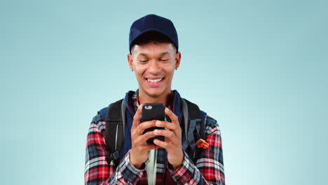 Happy,-connection-and-man-with-a-smartphone