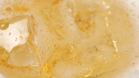 iced beer close up