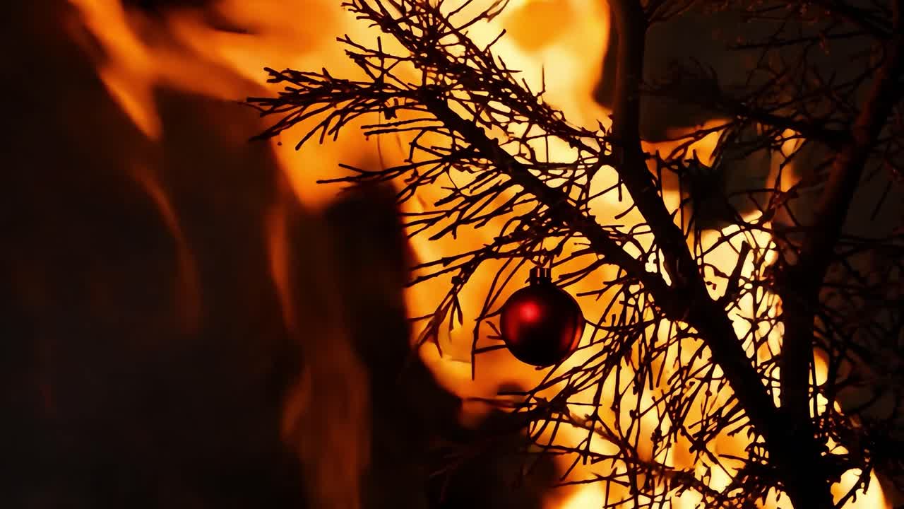 Burning Christmas Tree