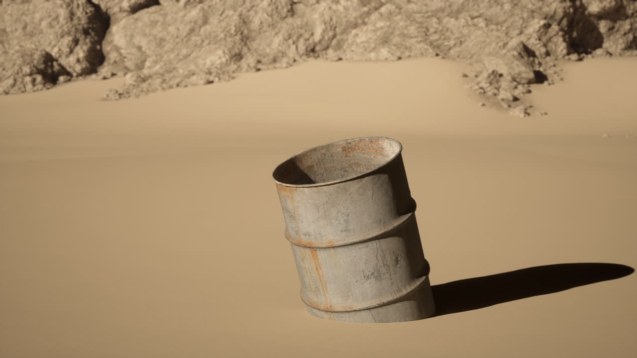 사막의 녹은 배럴