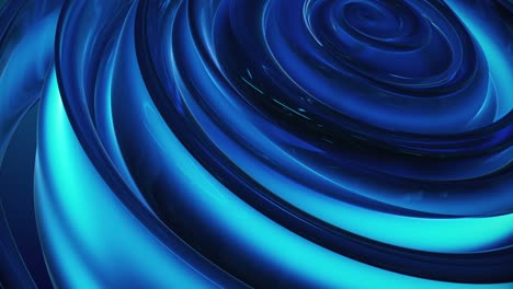 abstracto azul brillante espejo reflectante bucle de fondo en espiral