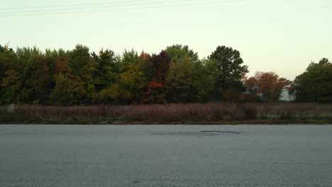 Low-angle-of-a-cement-Road-during-early-morning