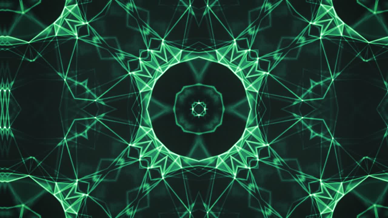 estrella verde en expansión fractal, formas geométricas, patrones de caleidoscopio, imágenes de fondo