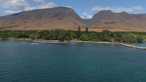 drone maui hawaii olowalu plantation house coast fly in