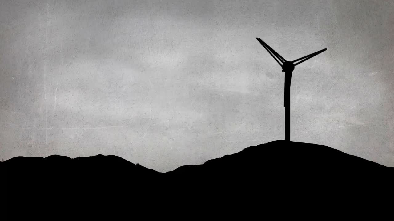 언덕 위 에 있는 풍차