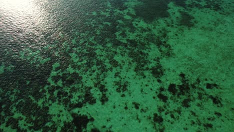 4k-Antenne-Des-Türkisfarbenen-Korallenriffs,-Coron,-Palawan,-Philippinen