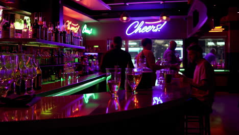 vibrant nightclub bar scene
