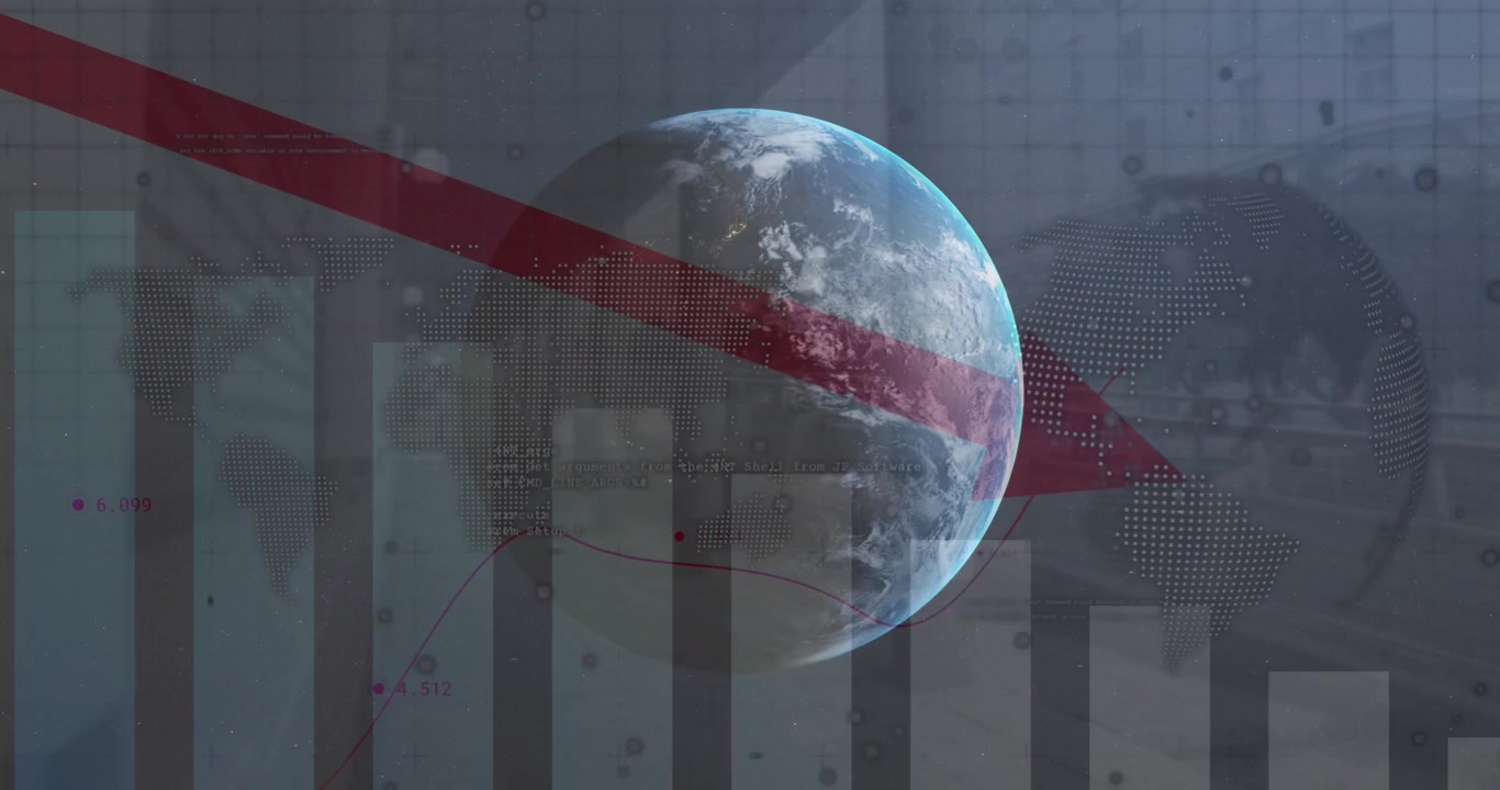 Este video es una animación digital de la Tierra vista desde el espacio