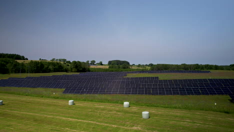 solar field in rural area