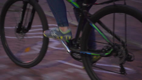girl on bicycle doing sport