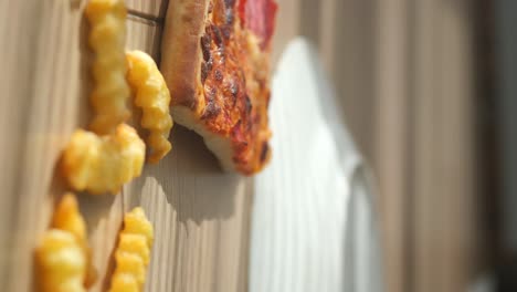 Pizza Slice and Fries