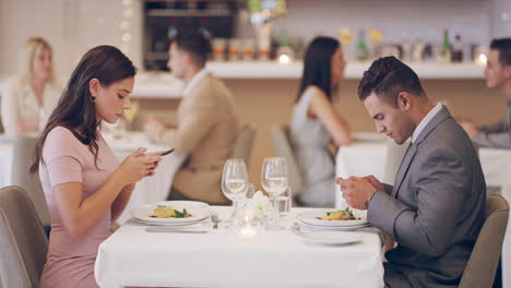 a couple taking pictures of their food
