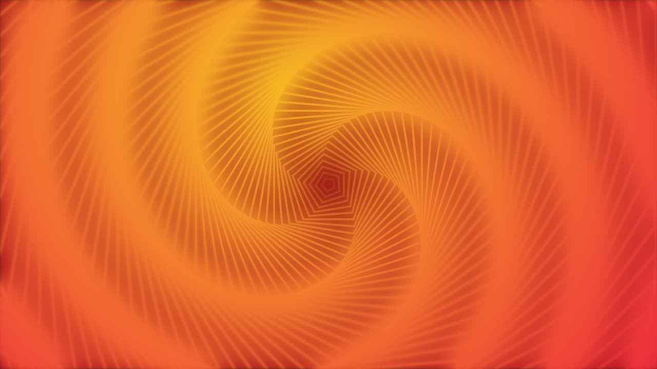 Loopable abstract digital neon geometric tunnel background. 4K futuristic sparkling animation pattern that moves forward with yellow  orange and red colors Technology and cyber concept with copy space