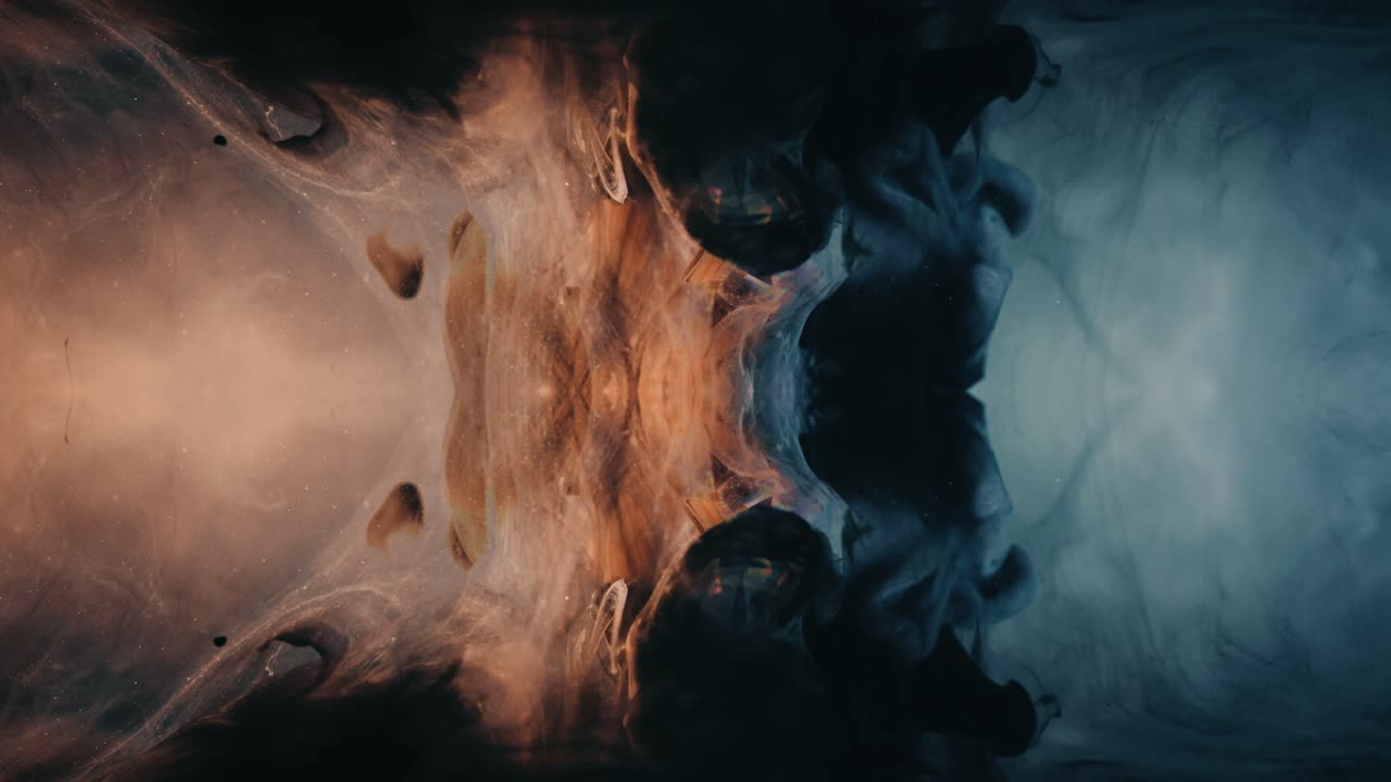 colores de tinta oscura que se mezclan bajo el agua. efecto visual de transicion