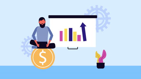 financial money economy with businessman