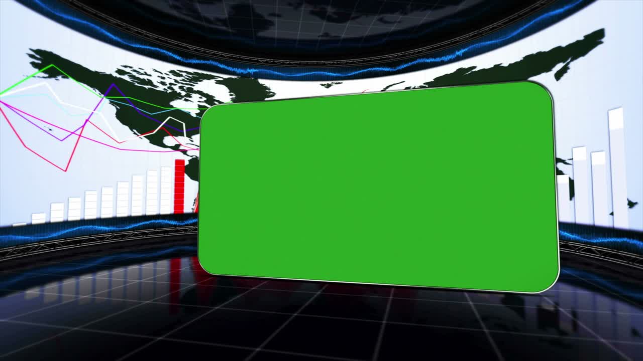 그린 스크린 모니터와 알파 채널, 루프, 4k