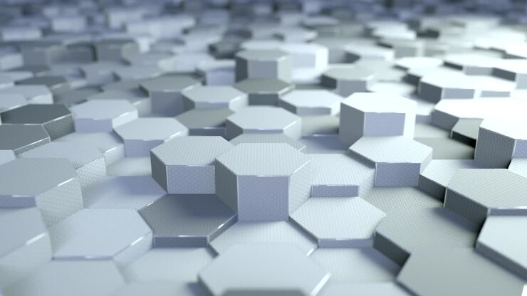 White color technology hexagon pattern background - loop
