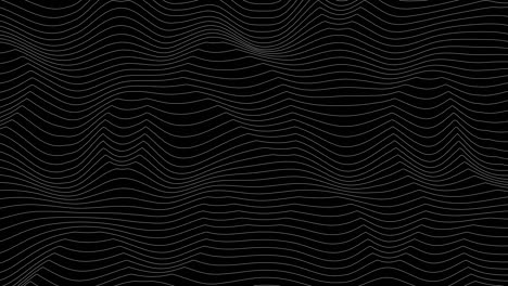 animación de bucle de rayas ultra delgadas de moda con líneas de distorsión de onda. paisaje de ruido abstracto. fondo de ondulación procedimental. 4k uhd.