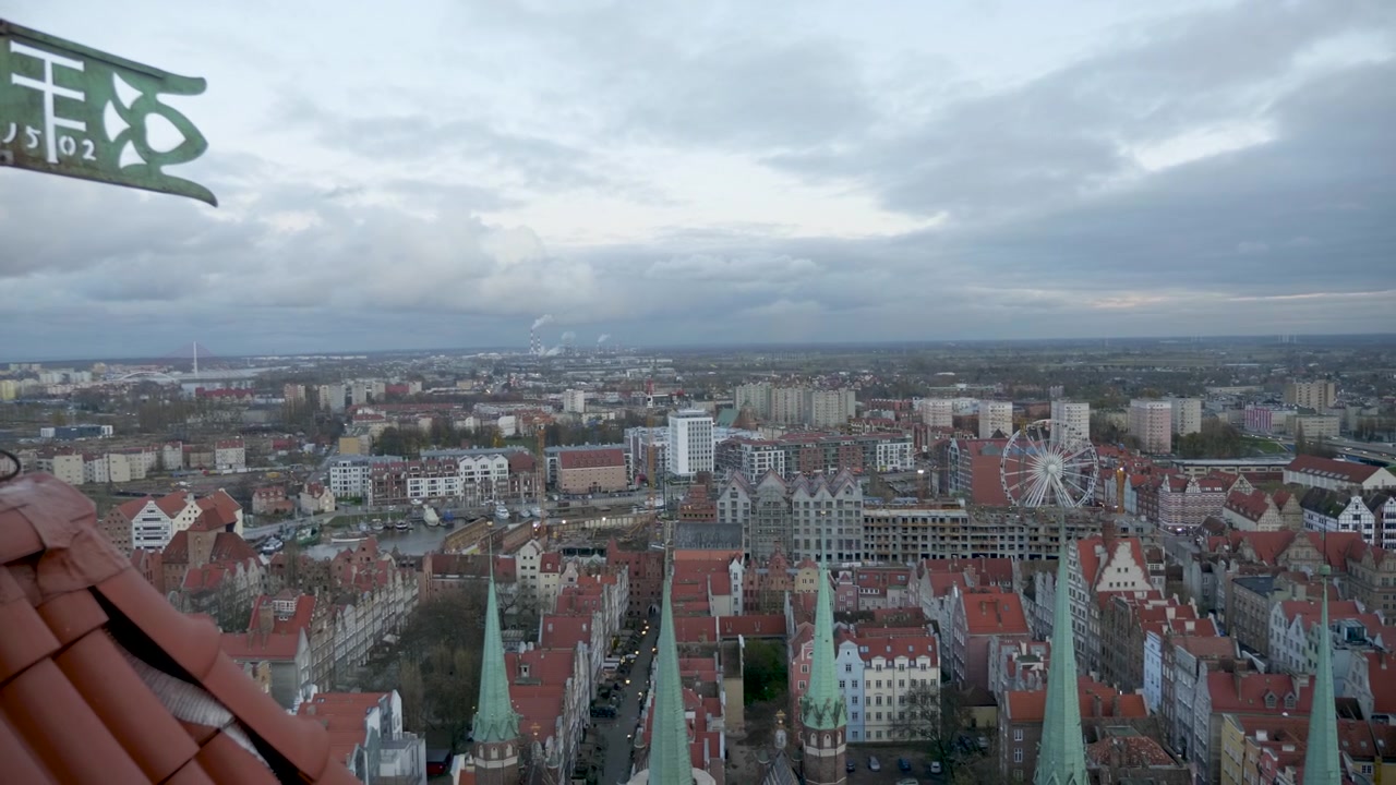 Rooftop View of Gdansk from St. Mary's Church