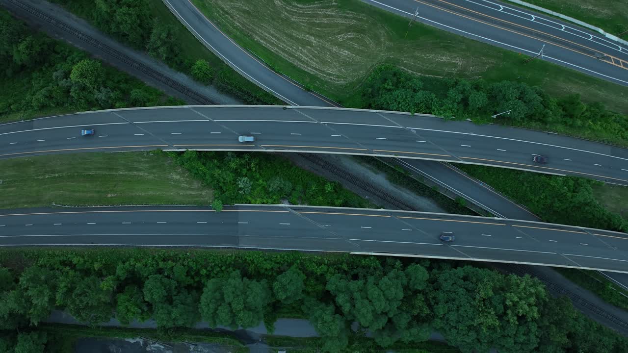 고속도로 교차로 의 공중 사진