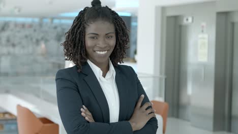 happy young businesswoman