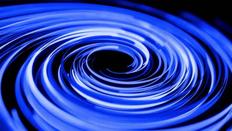 motion design bg of flow particles shaping lines, helix and abstract structures. blue lines swirling in spiral fly along swirling path. 3d render stylish creative abstract background in 4k.