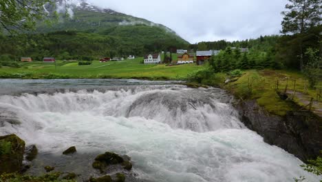 lovatnet lake beautiful nature norway.