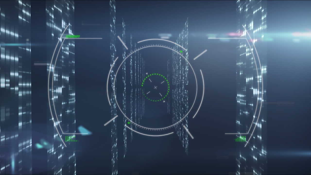 Animation of scope scanning data processing over computer servers in background