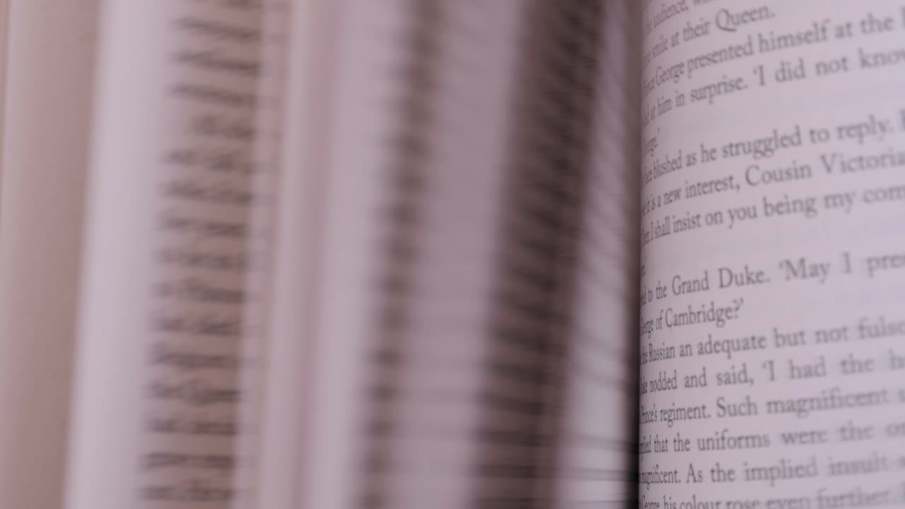 primer plano de las páginas del libro volteando rápidamente una tras otra